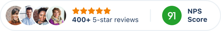 250+ 5-star reviews and 89 NPS score